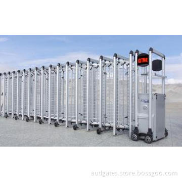 Motorized Folding Gate With Partition Screen , Automatic Fo